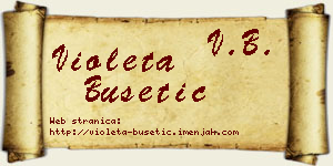 Violeta Bušetić vizit kartica